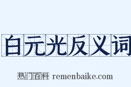 白元光反义词是什么意思的图片